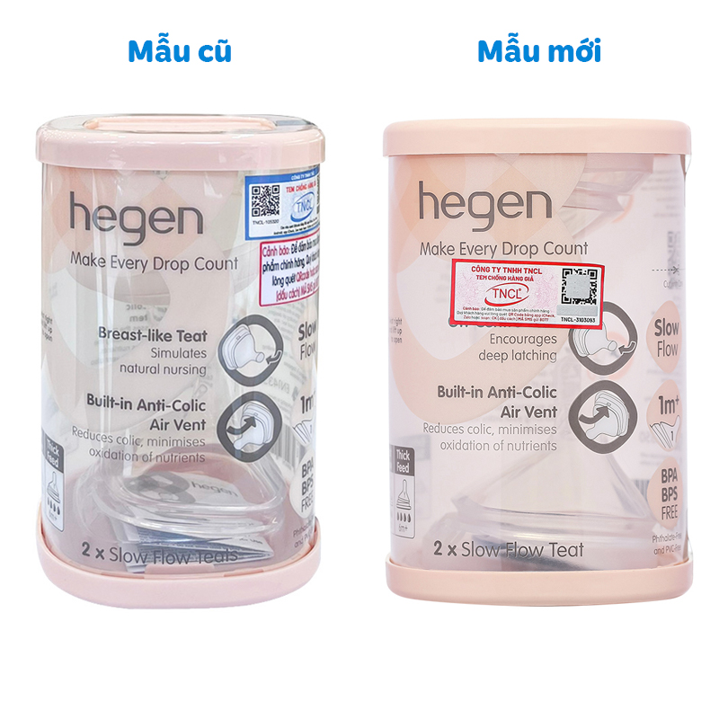 Bộ 2 núm ti Hegen cổ rộng size Extract Flow (0 - 1 tháng) 35