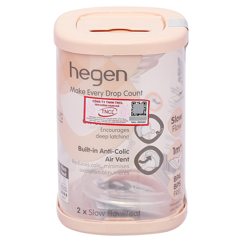 Bộ 2 núm ti Hegen cổ rộng size Extract Flow (0 - 1 tháng) 39