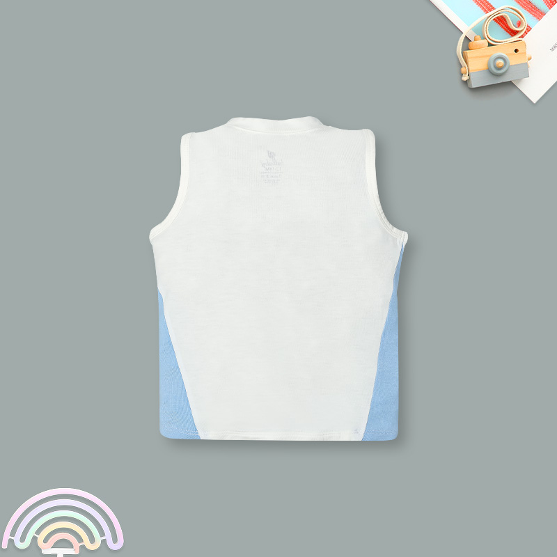 Bộ sát nách bé trai Lullaby NH372N màu trắng - nâu 15