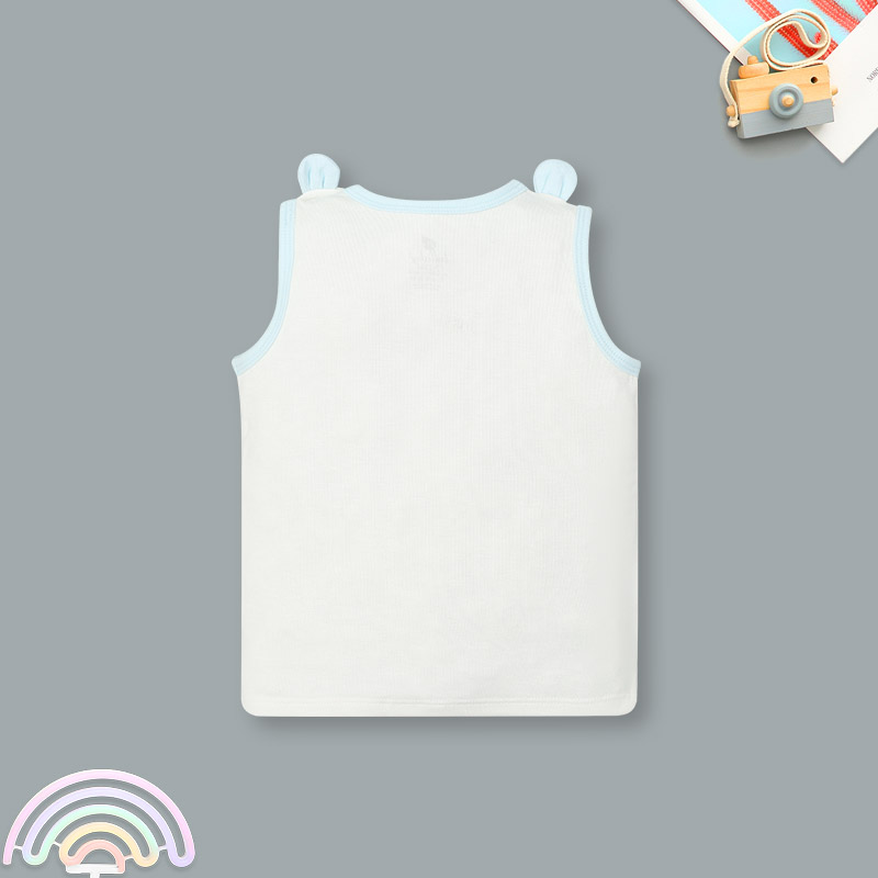 Bộ sát nách bé trai Lullaby NH345N màu trắng - xanh mint 16
