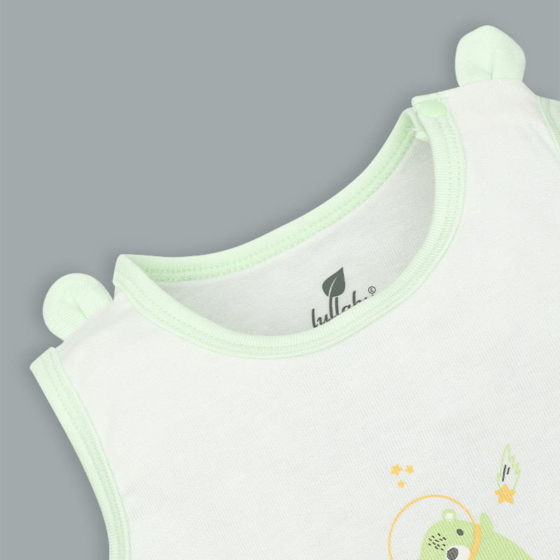 Bộ sát nách bé trai Lullaby NH345N màu trắng - xanh mint 4