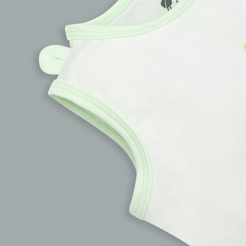 Bộ sát nách bé trai Lullaby NH345N màu trắng - xanh mint 5