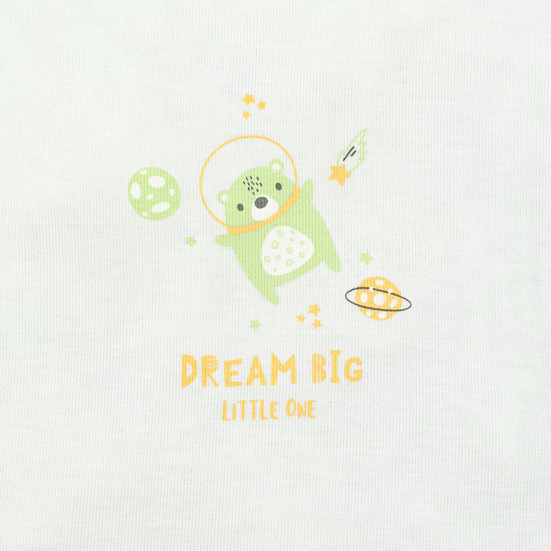 Bộ sát nách bé trai Lullaby NH345N màu trắng - xanh mint 7