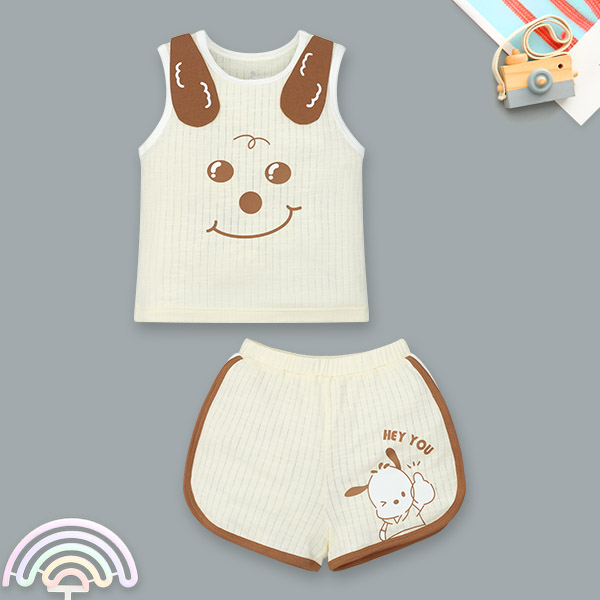 Bộ bé trai Pony Kids cotton vàng