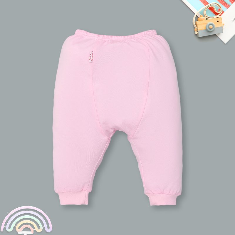 Bộ tay dài cài chéo in hình thú IQ Baby màu hồng 10
