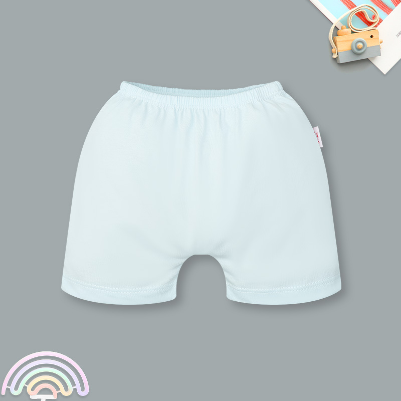 Bộ tay ngắn cài chéo in hình thú IQ Baby màu xanh 8