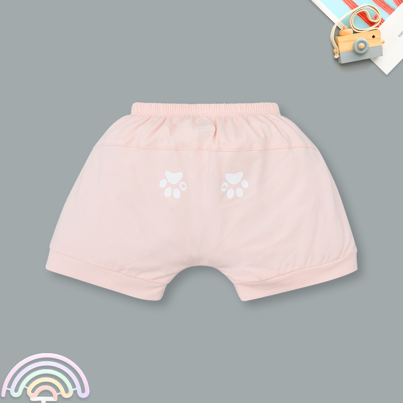 Bộ tay ngắn cài giữa bạn nhỏ dễ thương La Pomme màu ghi - trắng 28