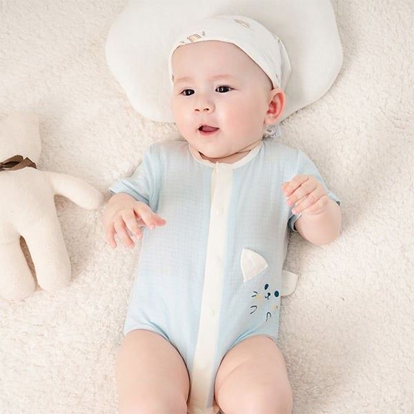 Bodysuit unisex La Pomme sợi tre xanh