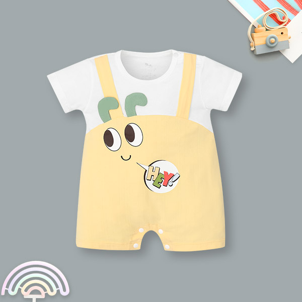 Bodysuit unisex Pony Kids cotton vàng