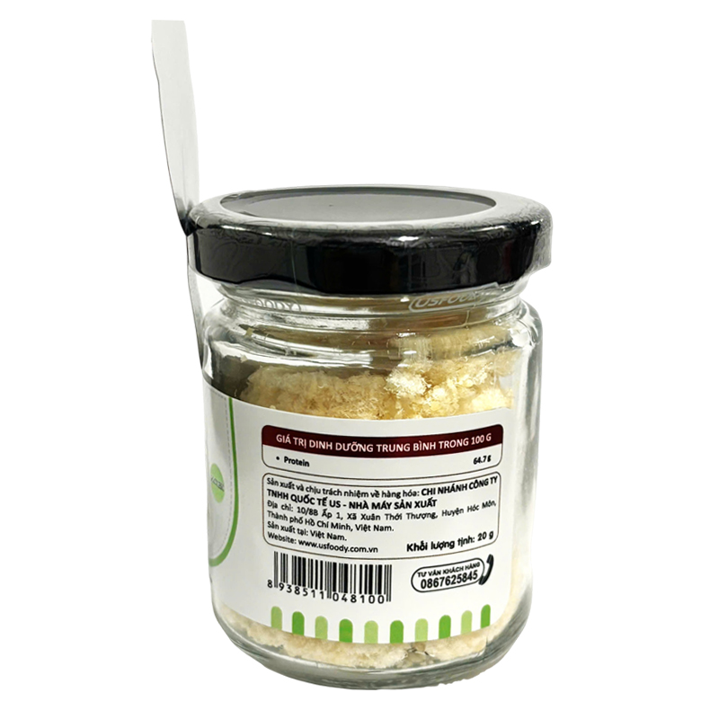 Chà bông cá hồi USFOODY hũ 20g (từ 7 tháng) - Giao bao bì ngẫu nhiên 15