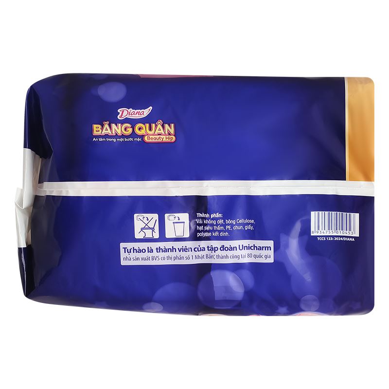 Băng quần ban đêm Diana chống tràn size M-L 5 miếng - Giao bao bì ngẫu nhiên 18