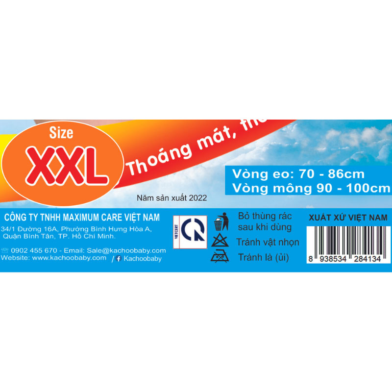 Combo 2 quần lót vải cotton mặc 1 lần KACHOOBABY size XXL (Bịch 5 cái) 6