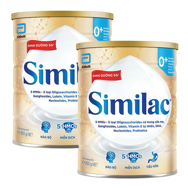 Combo 2 hộp sữa bột Similac 5G 0+