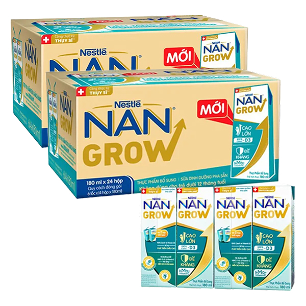 Combo 2 thùng 24 hộp sữa pha sẵn Nestlé NAN Grow