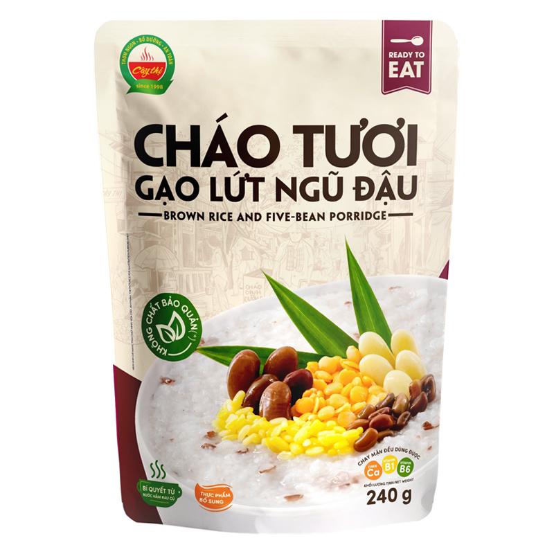 Cháo tươi Cây Thị vị gạo lứt, ngũ đậu gói 240g (từ 1 tuổi) 7
