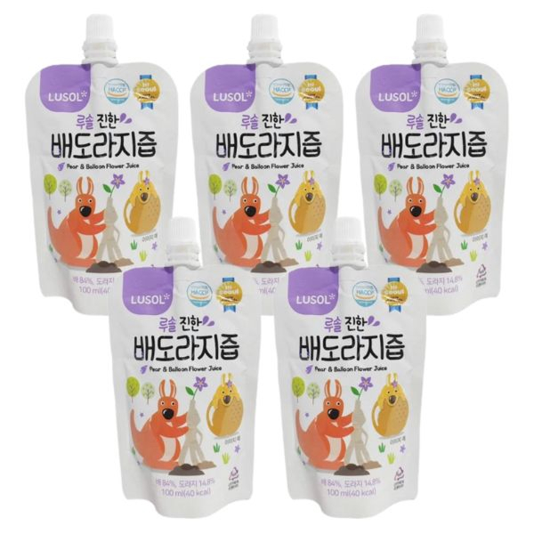 Combo 5 túi nước trái cây Lusol (từ 6 tháng)