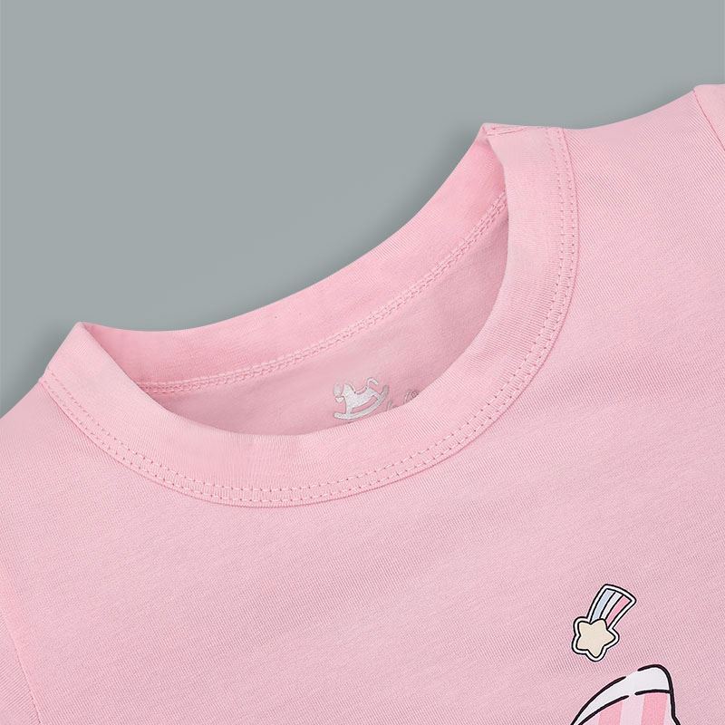 Đầm bé gái Pony Kids đuôi cá in cún màu vàng 11