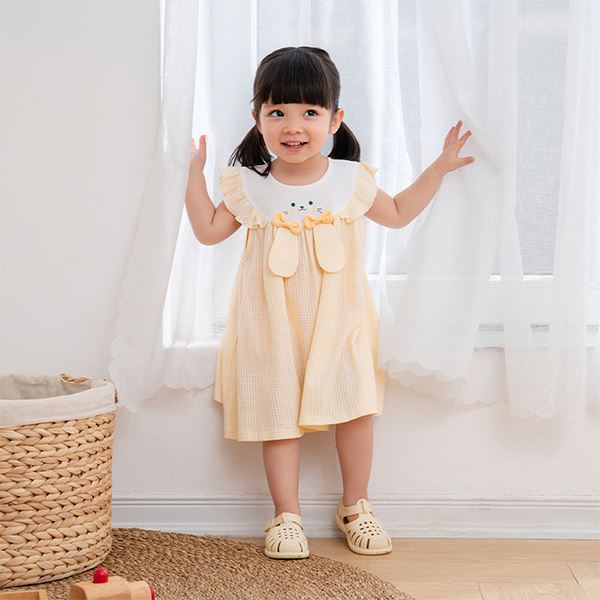 Đầm La Pomme cotton vàng be