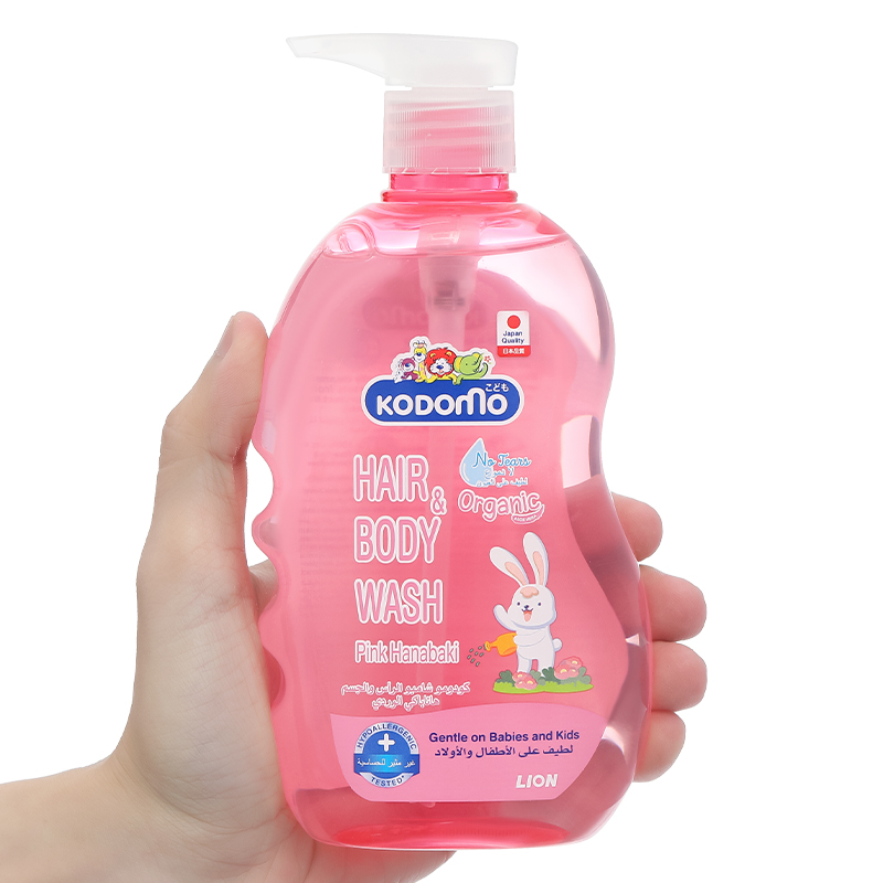 Dầu tắm & gội 2in1 cho bé Kodomo Pink Hanabaki tinh dầu hoa trà 200 ml (mọi độ tuổi) - Giao bao bì ngẫu nhiên 11