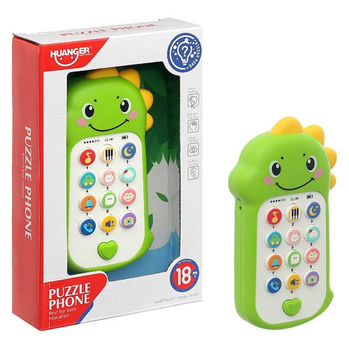 Đồ chơi điện thoại khủng long âm nhạc Huanger 3LHE0558