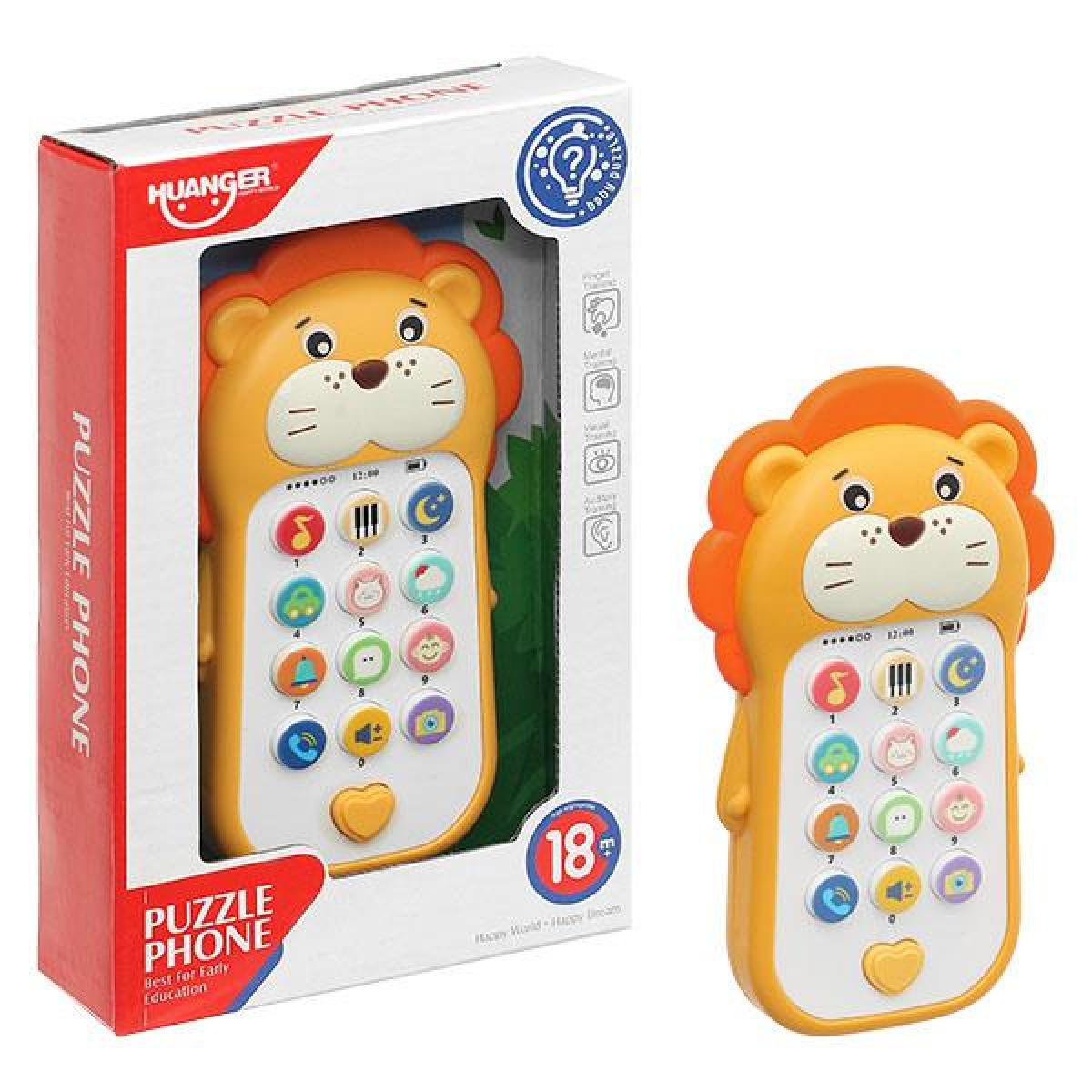 Đồ chơi điện thoại sư tử âm nhạc Huanger 3LHE0557