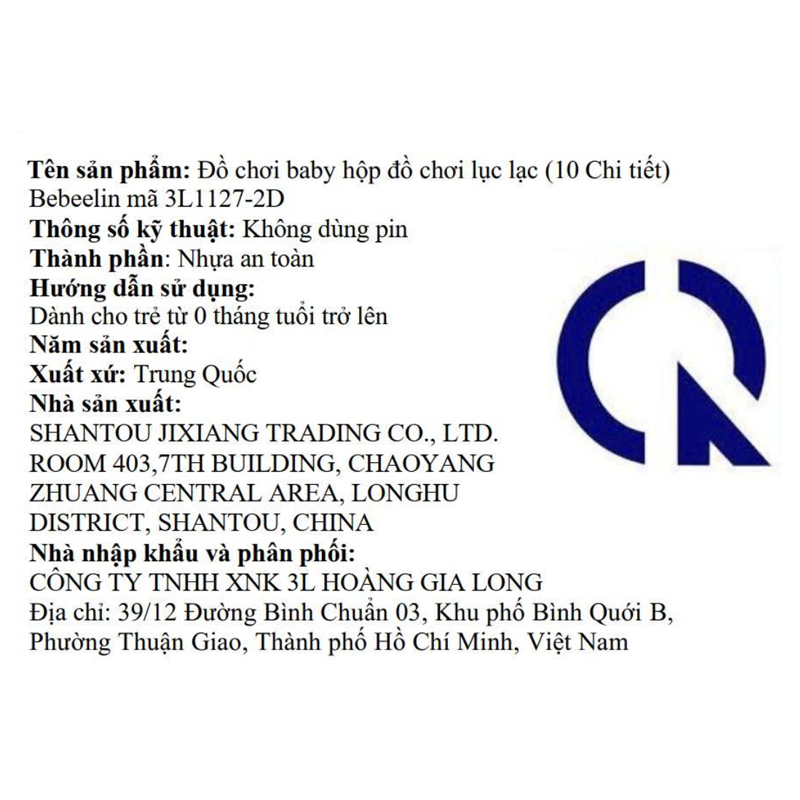 Đồ chơi lục lạc Bebeelin 3L1127-2D (10 chi tiết) 11