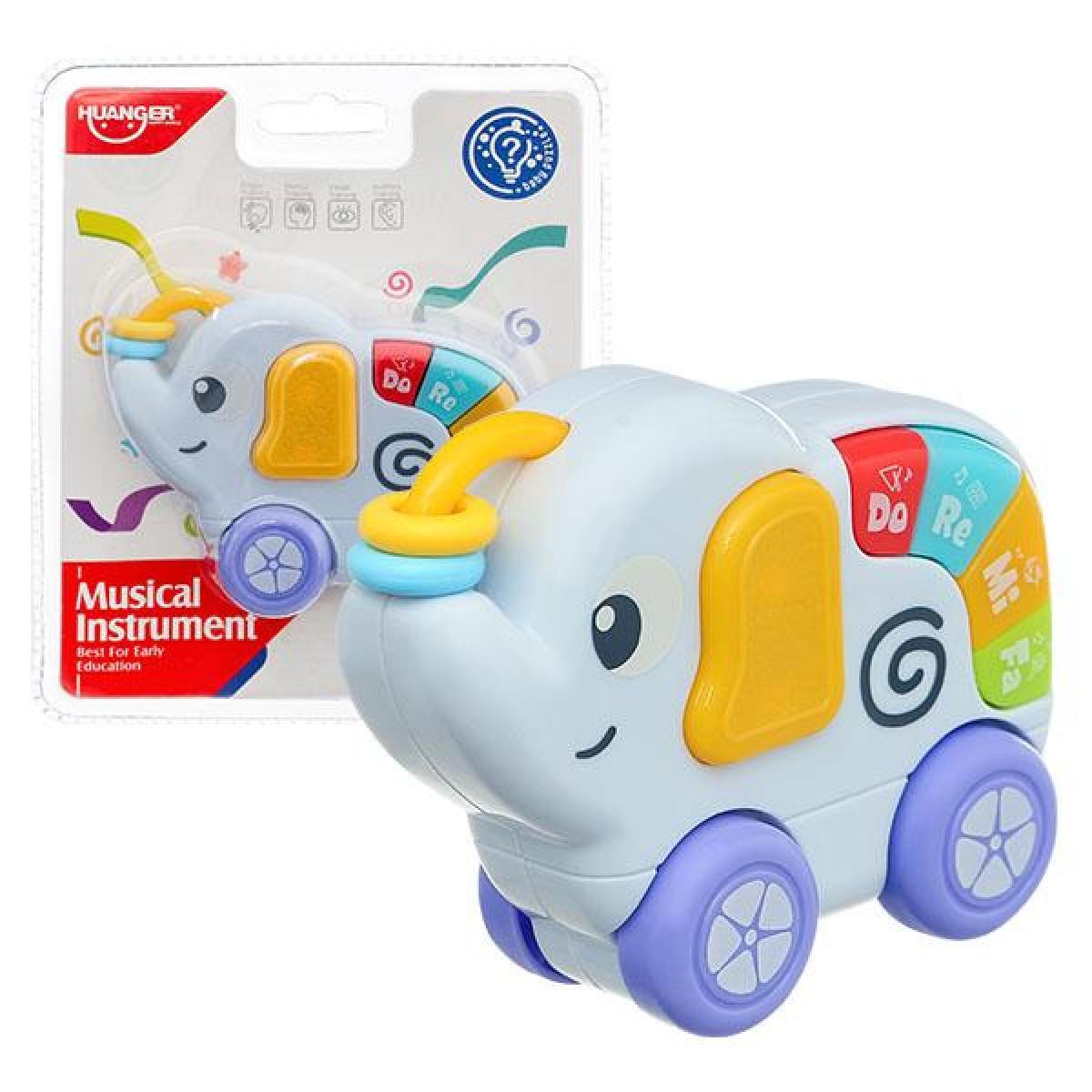 Đồ chơi lục lạc con voi âm nhạc Huanger 3LHE0546