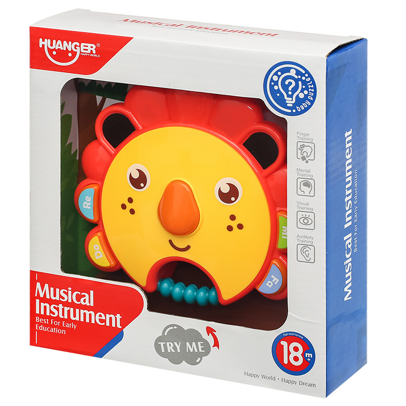 Đồ chơi trống cầm tay sư tử Huanger 3LHE0534 4