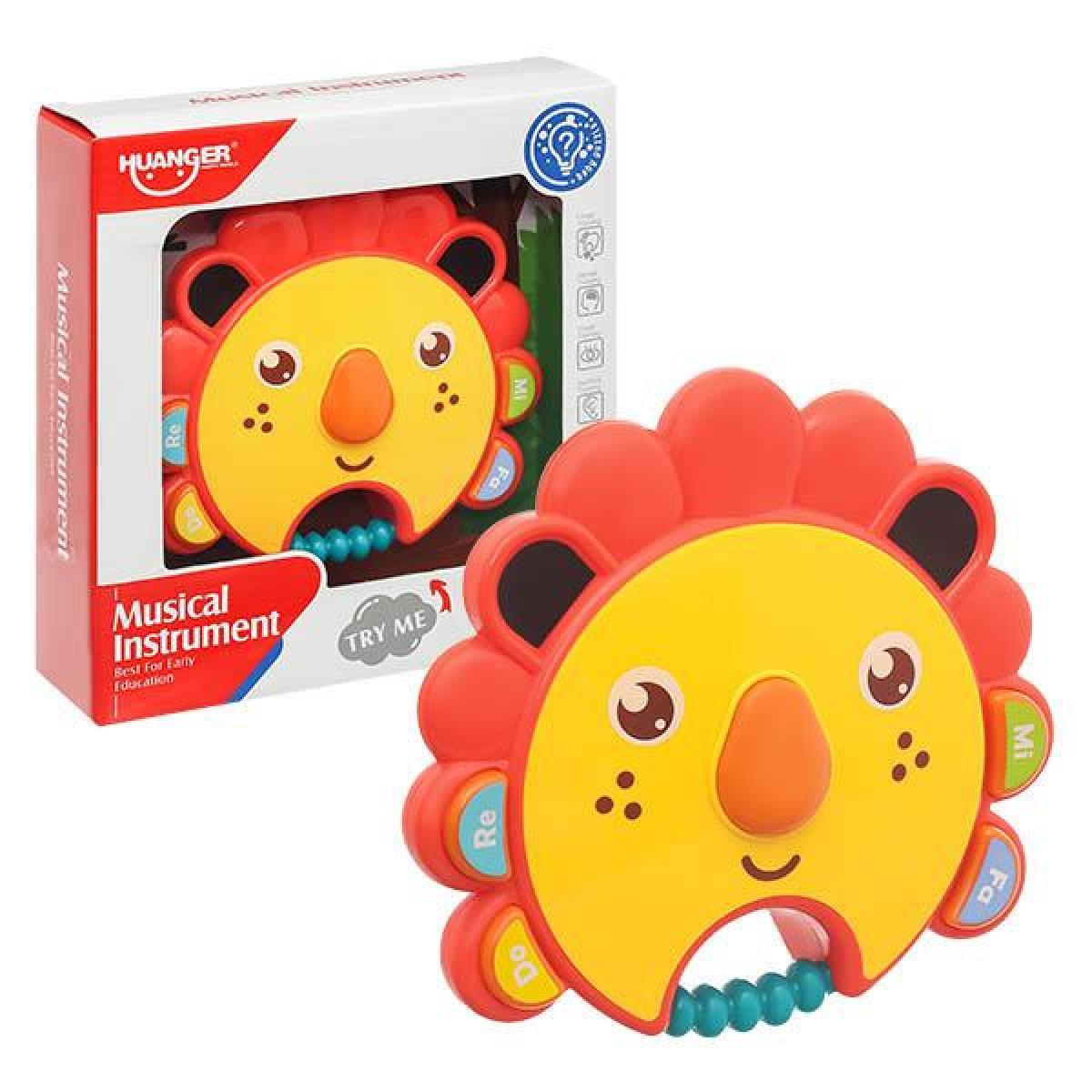 Đồ chơi trống cầm tay sư tử Huanger 3LHE0534