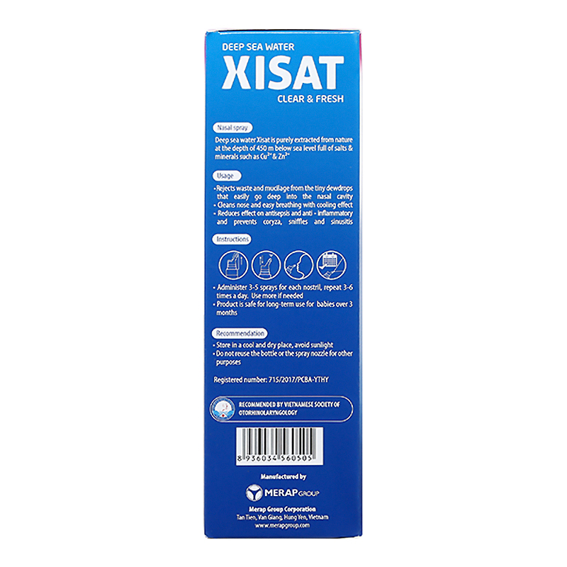 Dung dịch xịt mũi Xisat giảm nghẹt mũi cho bé chai 75 ml 4