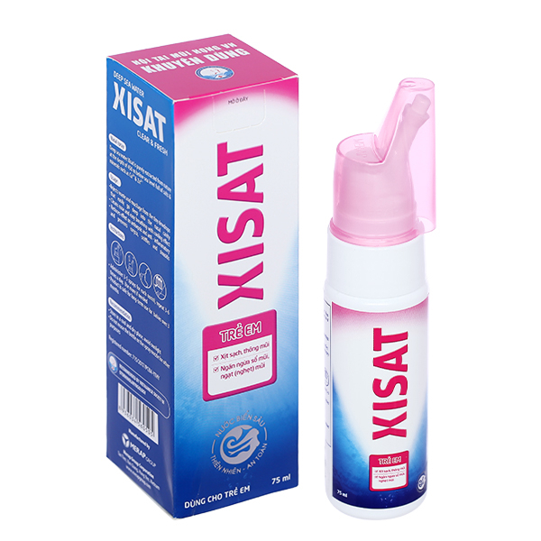 Dung dịch xịt mũi Xisat giảm nghẹt mũi cho bé