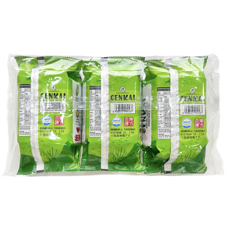 Lốc 3 gói rong biển ăn liền vị truyền thống không muối, ít dầu Genkai 12g (từ 3 tuổi) 2