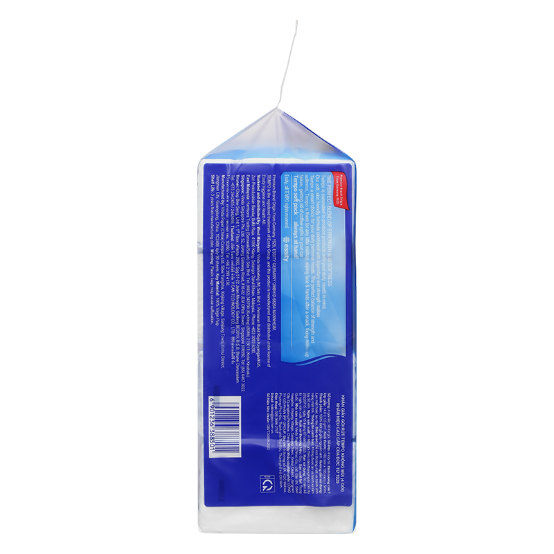 Lốc 4 gói khăn giấy rút Tempo không mùi 4 lớp 5