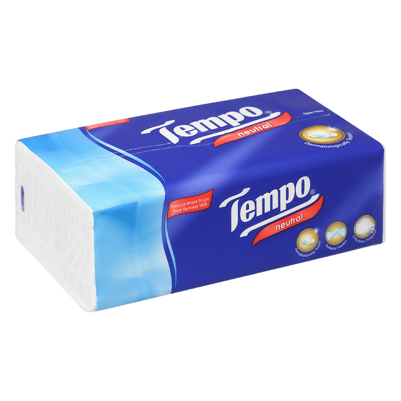 Lốc 4 gói khăn giấy rút Tempo không mùi 4 lớp 7