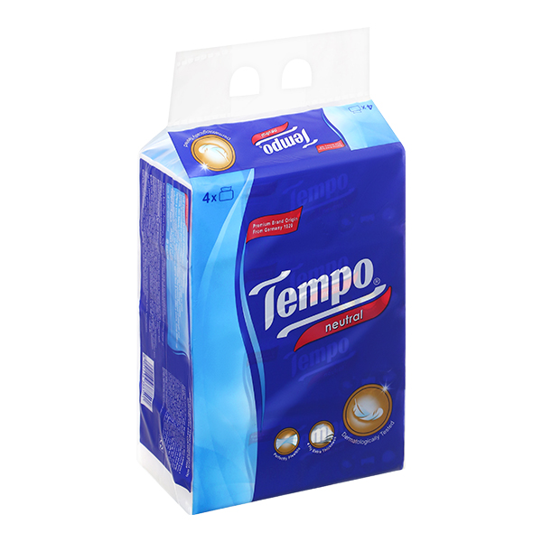 Lốc 4 gói khăn giấy rút Tempo không mùi 4 lớp chất lượng - AVAKids.com