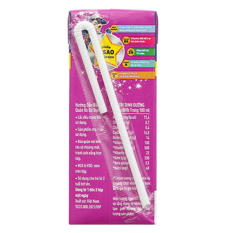 Lốc 4 hộp sữa trái cây LiF Kun hương nho 180 ml (từ 2 tuổi) 7