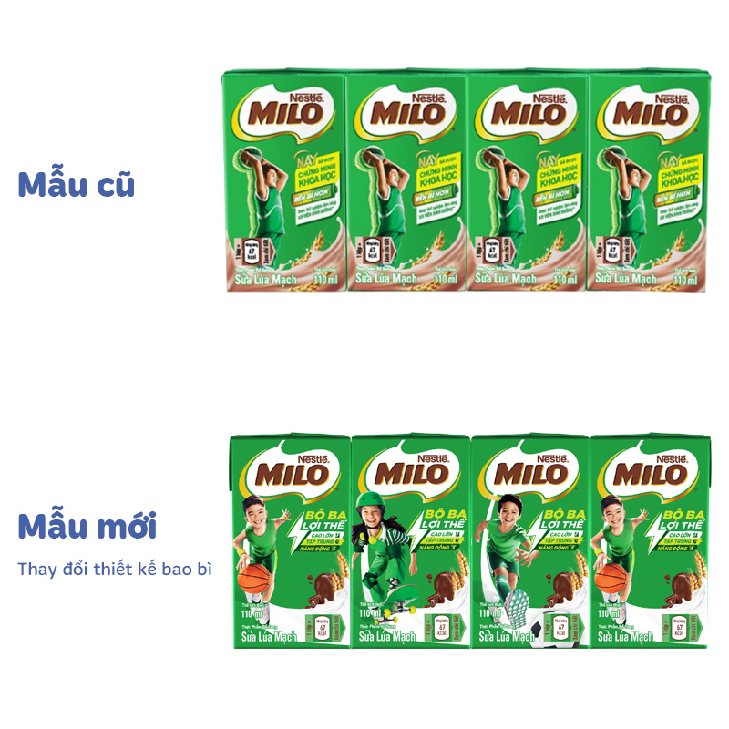 Thùng 48 hộp thức uống lúa mạch Nestlé Milo 110 ml (từ 2 tuổi) - Giao bao bì ngẫu nhiên 14