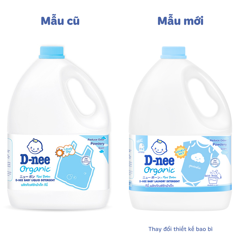 Combo 2 nước giặt quần áo cho bé D-nee Xanh hương ban mai can 3 lít - Giao bao bì ngẫu nhiên 7