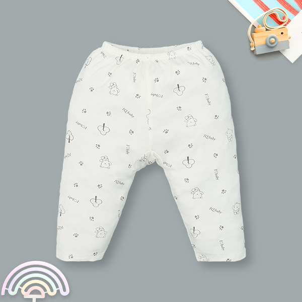 Quần dài unisex IQ Baby visco trắng