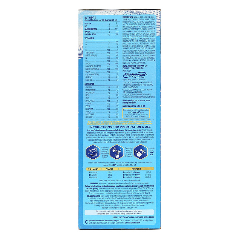 Sữa bột Enfamil Enspire Infant Formula 850g (0 - 12 tháng) - Mẫu mới 5