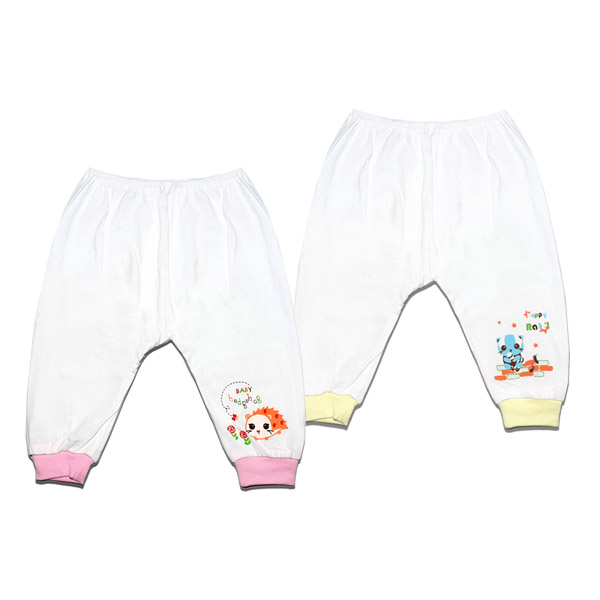 Set 2 quần dài trắng BabyMommy viền vàng hồng giá tốt - AVAKids.com
