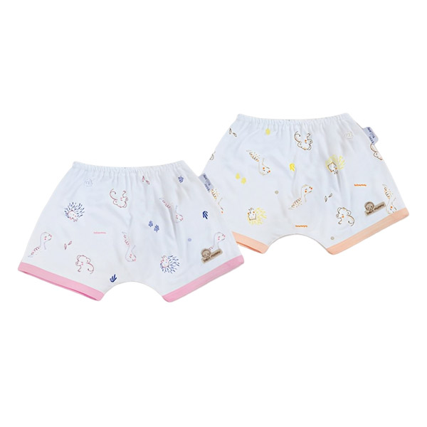 Combo 2 quần ngắn BabyMommy màu trắng viền cam - hồng cao cấp, an toàn cho da, giá tốt - AVAKids.com