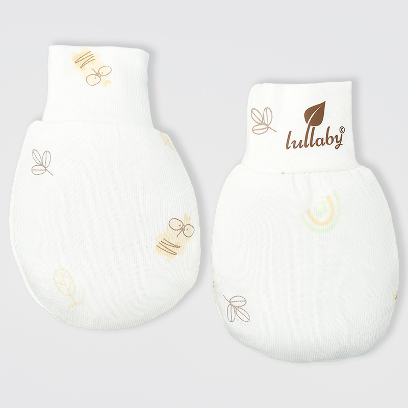 Set nón, bao tay bao chân in hình thú Lullaby NH511N màu trắng - xanh (0 - 3 tháng) 19