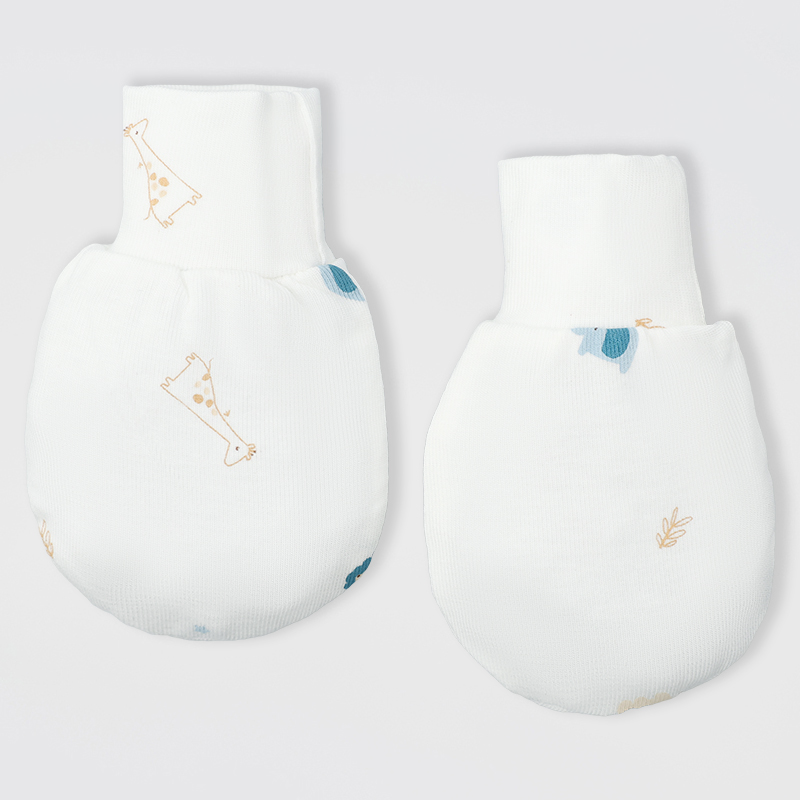 Set nón, bao tay bao chân in hình thú Lullaby NH511N màu trắng - xanh (0 - 3 tháng) 6