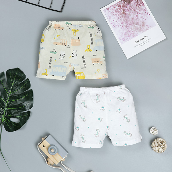 Combo 2 quần ngắn unisex Lullaby cotton vàng - trắng