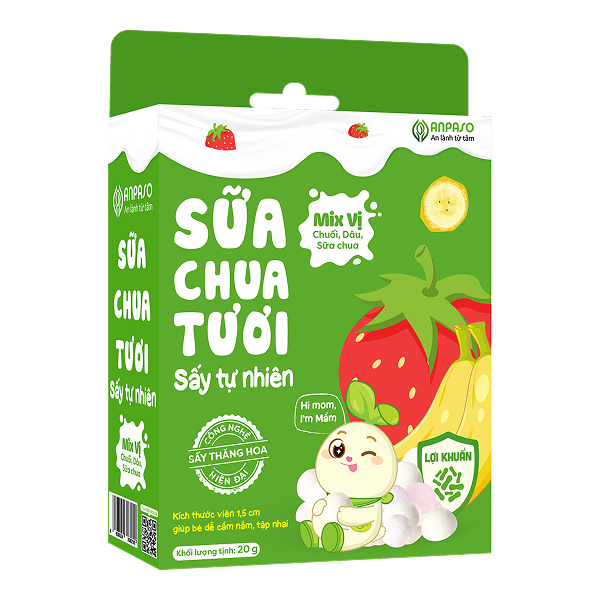 Sữa chua khô sấy thăng hoa mix vị Anpaso