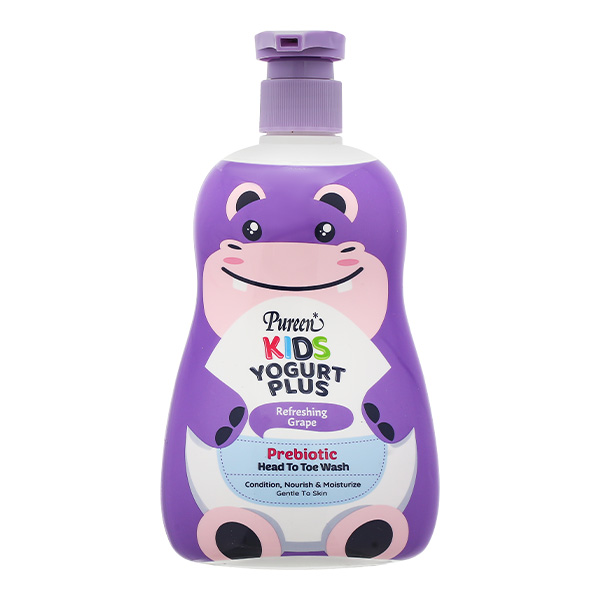 Sữa tắm & gội 2in1 cho bé Pureen Prebiotic tinh chất sữa chua