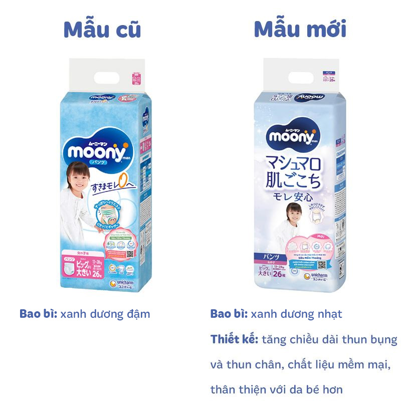 Tã quần cho bé gái Moony size XL 38 miếng (12 - 22 kg) - Giao bao bì ngẫu nhiên 92