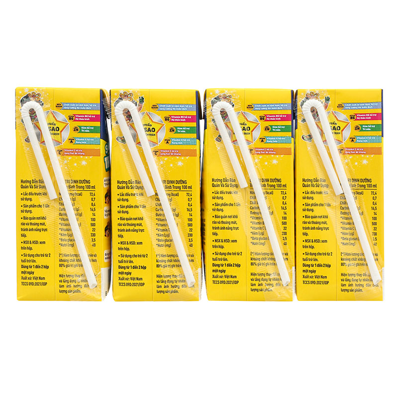Lốc 4 hộp sữa trái cây LiF Kun hương trái cây nhiệt đới 180 ml (từ 2 tuổi) 20
