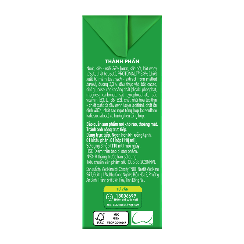 Thùng 48 hộp thức uống lúa mạch Nestlé Milo 110 ml (từ 2 tuổi) - Giao bao bì ngẫu nhiên 11